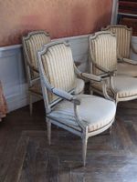 SUITE DE QUATRE FAUTEUILS en hêtre mouluré, sculpté et laqué… (photo 5)
