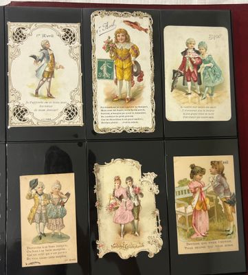 1 Classeur Safe bordeaux avec des vues sur rhodoïd, des hist…