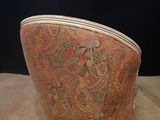 an image of a chair with a paisley upholstered back