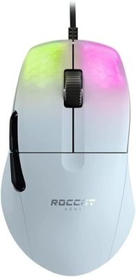 a close up of a computer mouse on a white surface