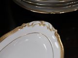 a close up of a plate on a table