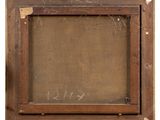 an old wooden picture frame with writing on it