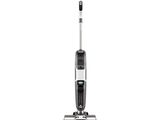 a close up of a black and silver vacuum cleaner on a white background
