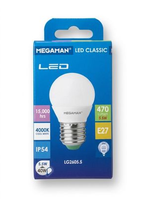 megaman led classic 7w e27 dimmable light bulb
