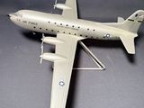 a model of an airplane that is on a table