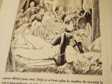 a picture of a book with a picture of a woman laying on a bed