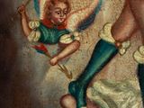 an image of a painting of a woman and a child on a bed
