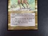 a picture of a card with a picture of a man riding a horse
