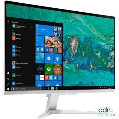 un écran d'ordinateur blanc affichant Windows 10