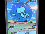 a blue pokemon card with a picture of a mouse on it