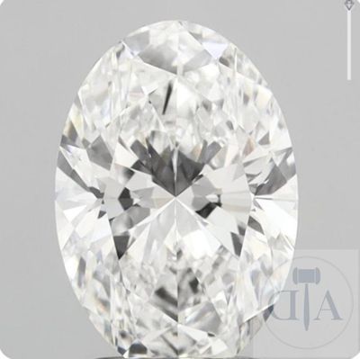 Diamant ovale non serti de 1,01 carat, G, SI1, très bon état, certifié par le GIA