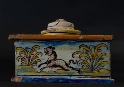 Encrier Talavera 17e - 18e siècle