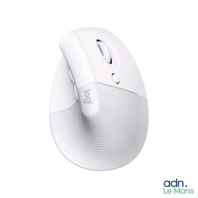 une souris d'ordinateur blanche posée sur une surface blanche
