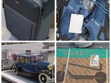 plusieurs photos différentes de valises et de bagages exposées dans un magasin