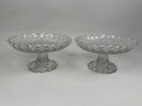 paire de coupes en cristal sur pied