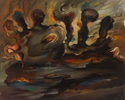 une image représentant un tableau où l'on voit un groupe de personnes dans l'eau
