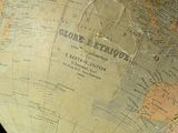 a close up of a globe with a map on it