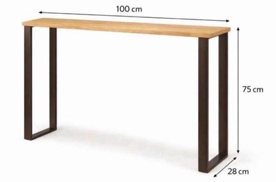 1 console neuve en manguier longueur 1 M hauteur 75 cm