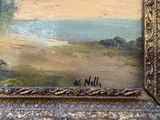 an image of a painting of a landscape with a river in the distance