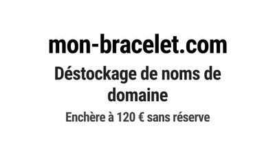 Nom de domaine mon-bracelet.com.