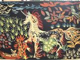 a picture of a painting of a horse in the woods