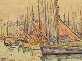 de nombreux bateaux amarrés dans l'eau