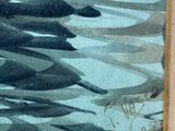 a picture of a painting of a boat in the water