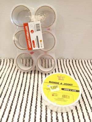 a container with tape and a container with a container of tape on it