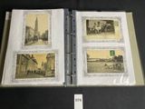 a book with pictures of people and buildings on it