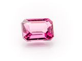 a pink tourmaline gems on a white background