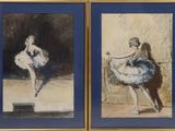deux tableaux représentant une ballerine et une danseuse sur scène