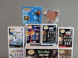many different types of pop vinyl figures on display