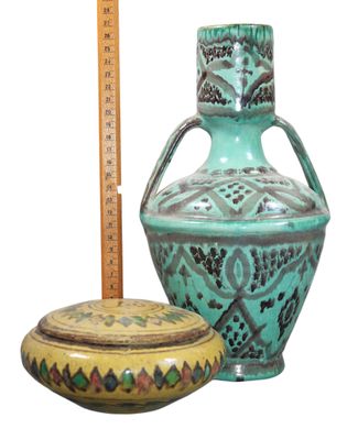 NABEUL, Tunisie - Ensemble comprenant BONBONNIERE (diamètre …