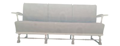 an image of a white couch with grey cushions
