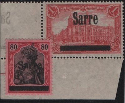 SARRE timbres 16 et 17 neufs*/**