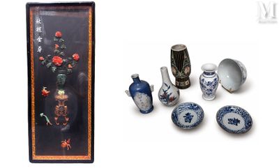 une photo représentant un ensemble de vases et de bols asiatiques