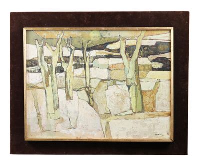 an image of a painting of a group of trees on a white background
