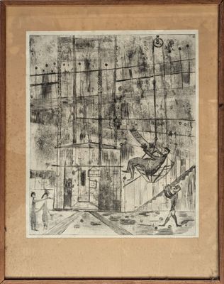an image of a drawing of a man flying through the air