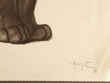 a drawing of an elephant ' s foot on a piece of paper
