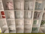 many books on the shelves in the room