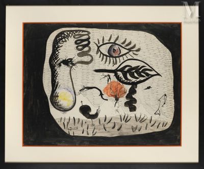une image représentant un poisson et un oiseau peints sur une assiette