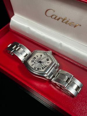 CARTIER. MONTRE bracelet "Roadster" Le boitier en acier de f…