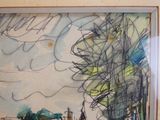 la photo d'une aquarelle encadrée