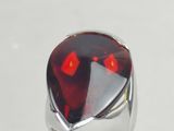 sterling silver ring with a garnet stone