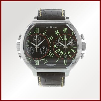 une photo d'une montre-bracelet au cadran noir