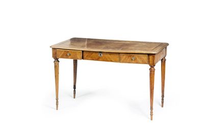 an old wooden desk with two drawers and a drawer underneath it