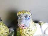 deux figurines d'animaux posées sur une table