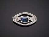 an art deco sapphire and diamond broochle