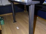 a table that has a box on top of it