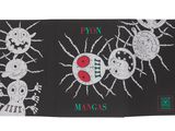 a close up of a wallet with a picture of bugs on it